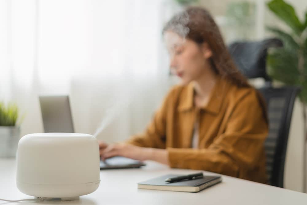 加湿器で湿度を保つ