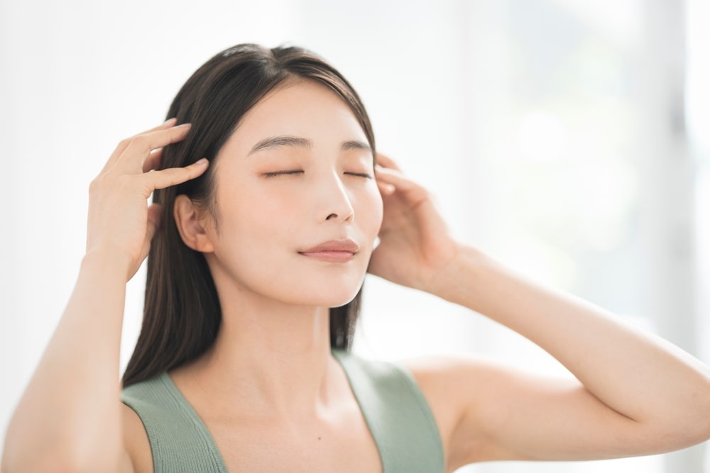 ほどよい頭皮マッサージで血行促進