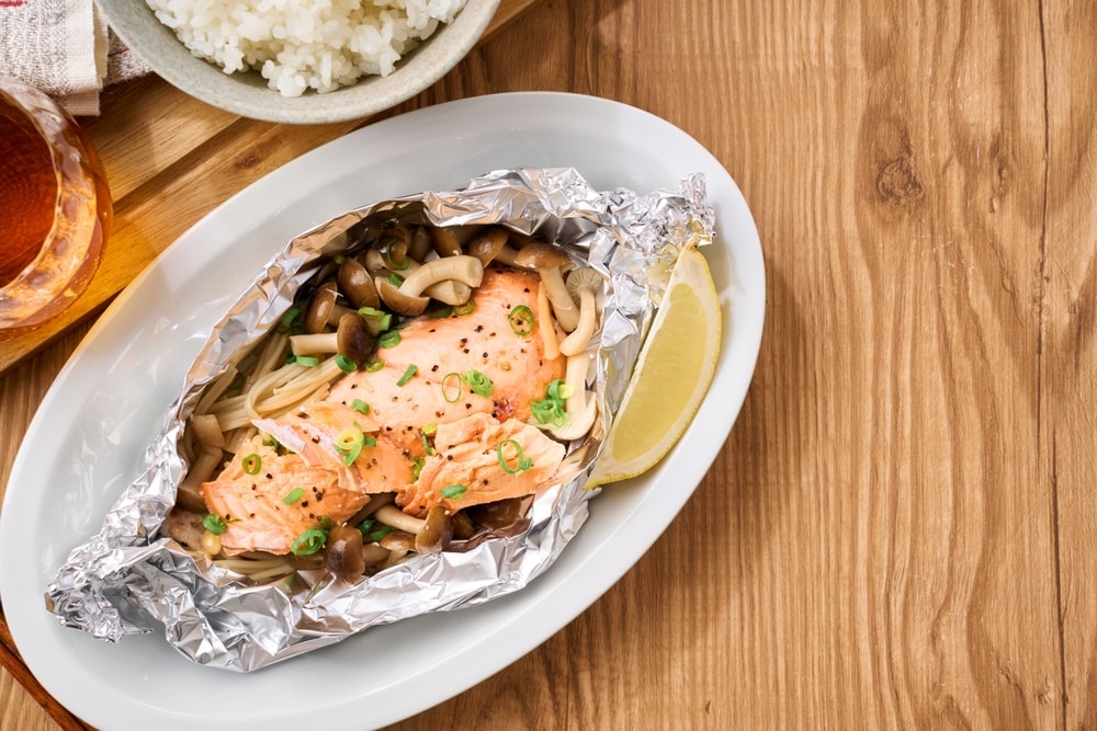 しゃけとキノコのホイル焼き