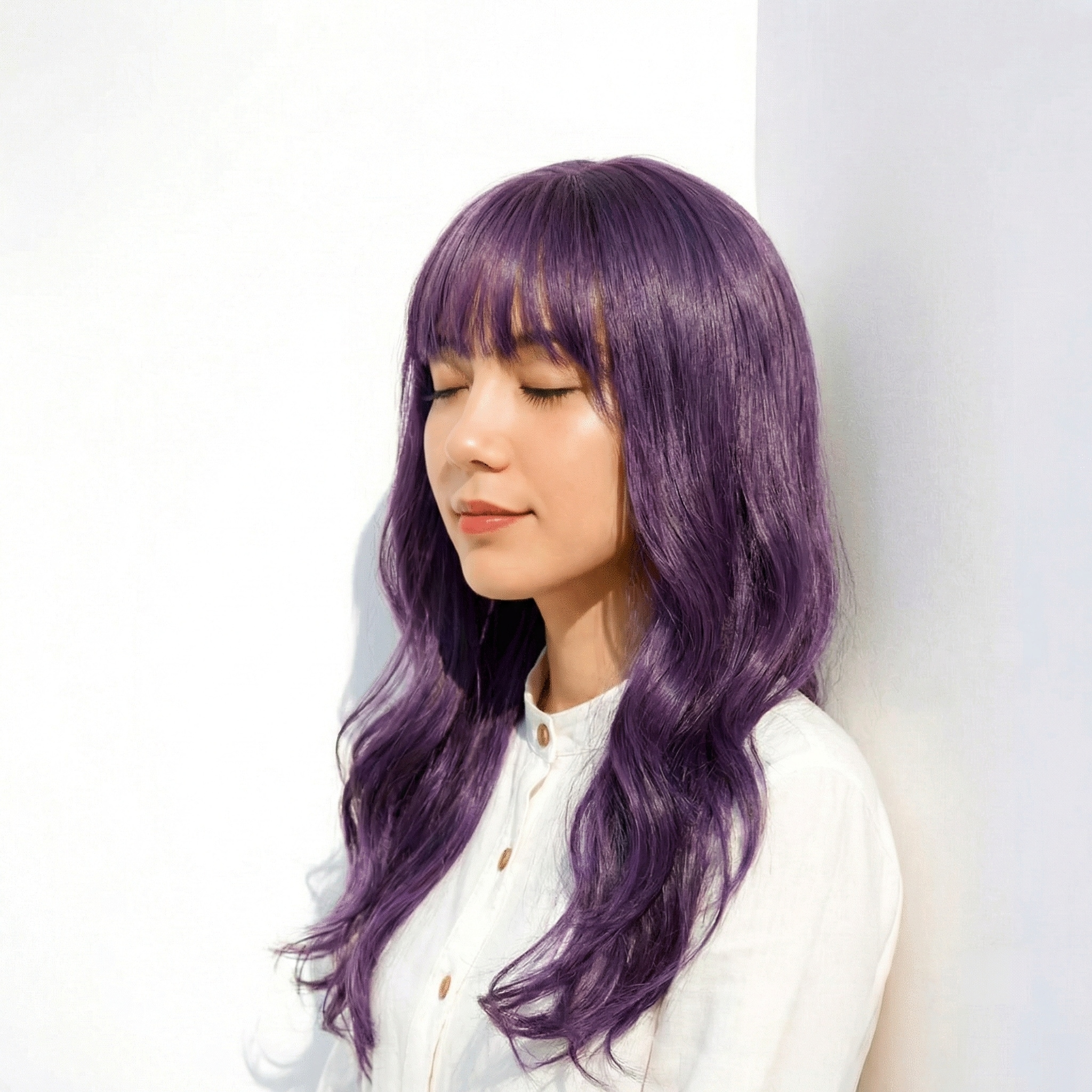 紫・パープル系のヘアカラー特集。ラベンダーやバイオレットなど人気の