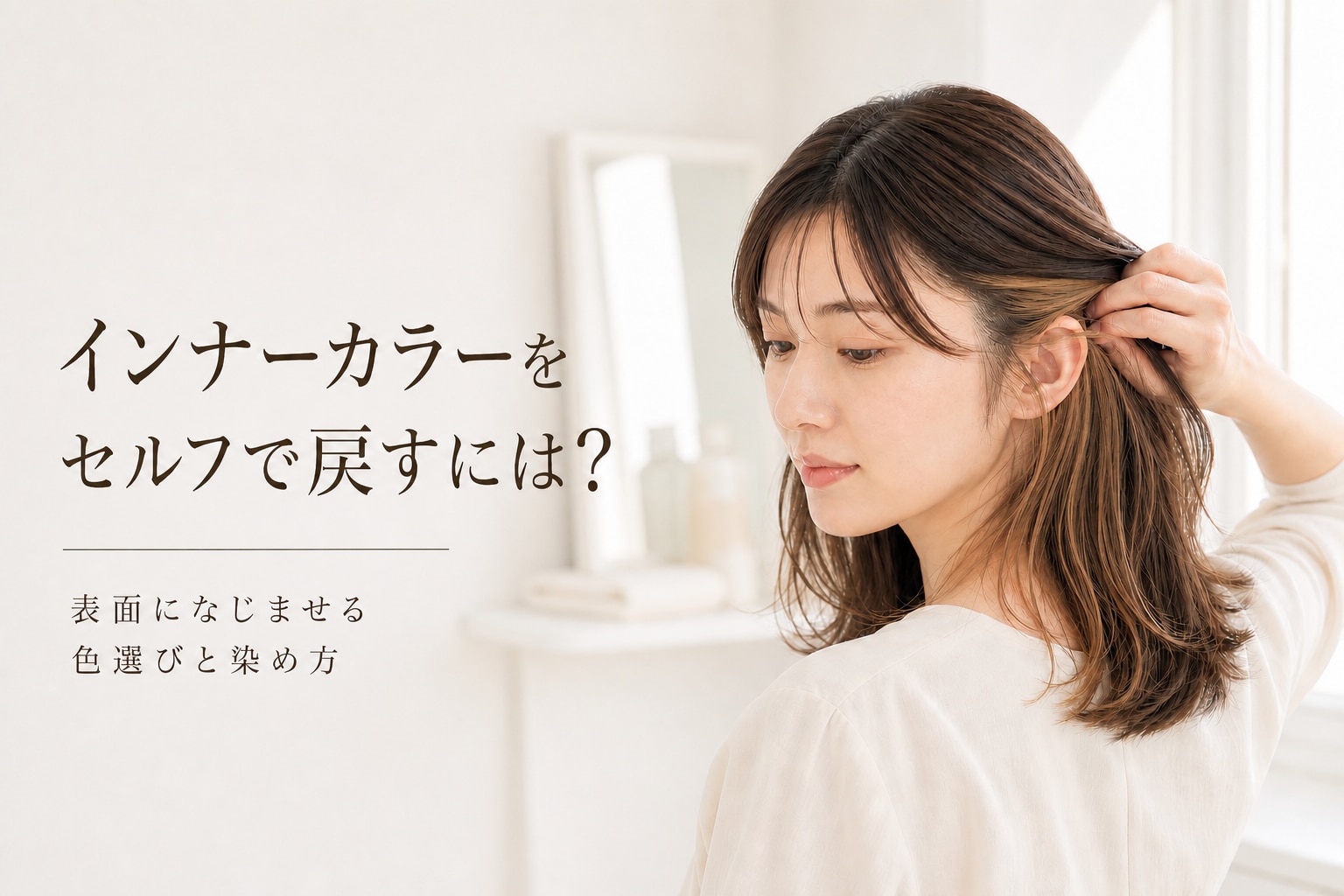 インナーカラーをセルフで戻すには?表面になじませる色選びと染め方