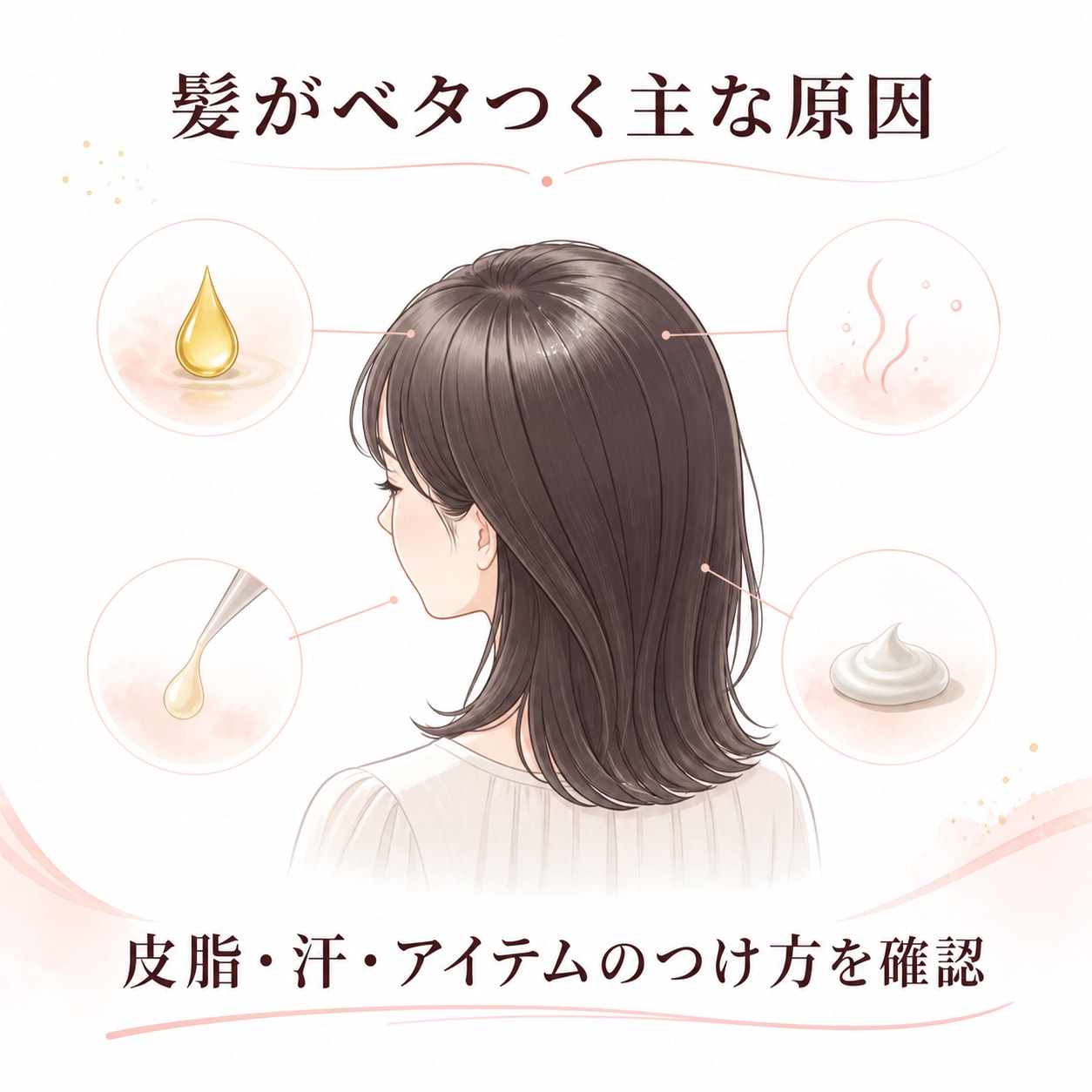 髪がベタつく主な原因