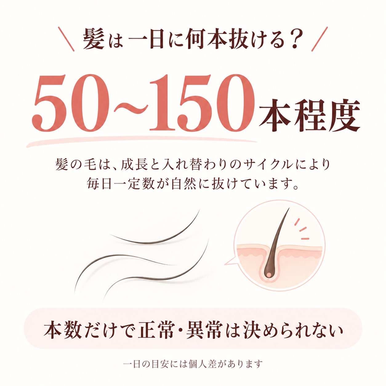 髪は一日に何本抜ける？