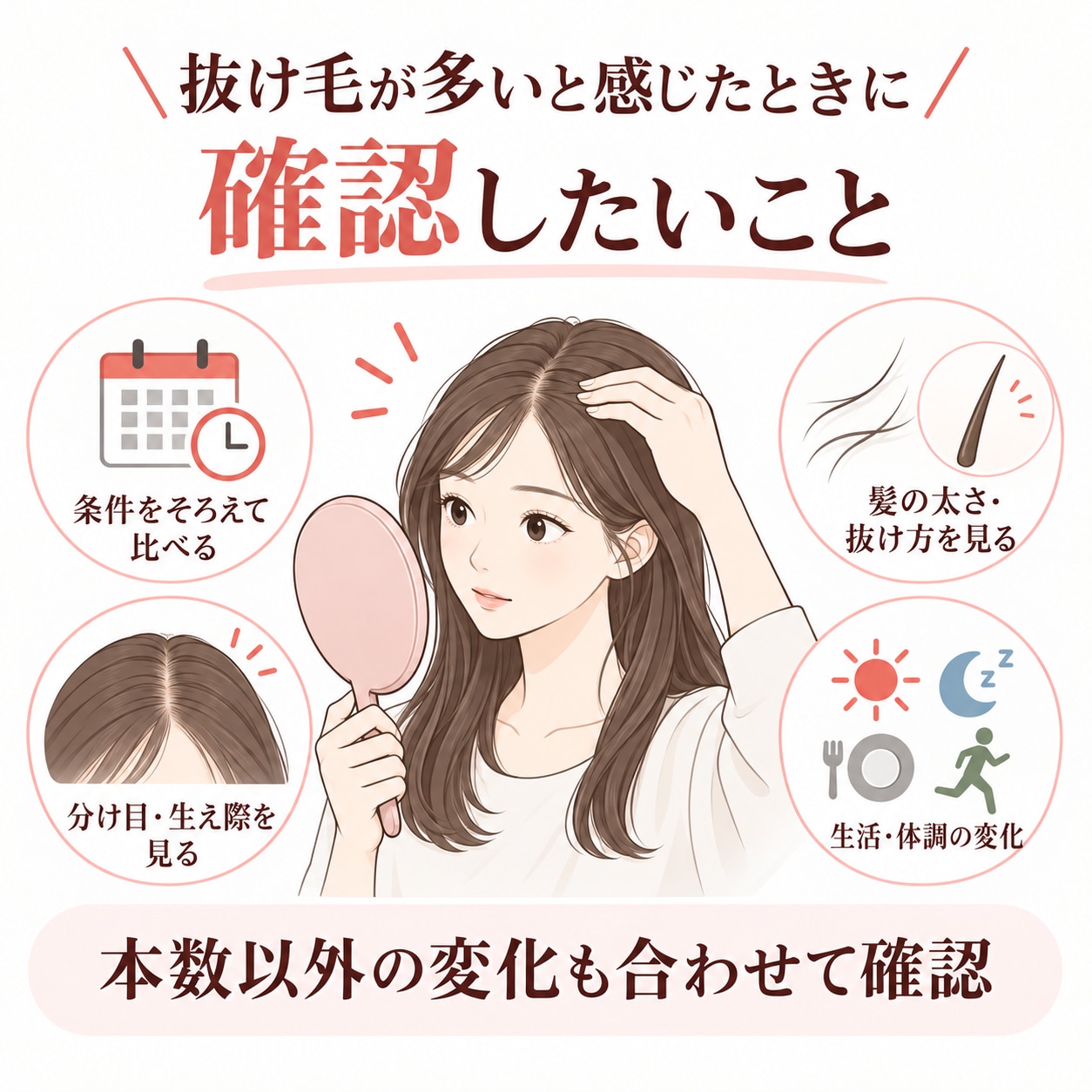 抜け毛が多いと感じたときに確認したいこと