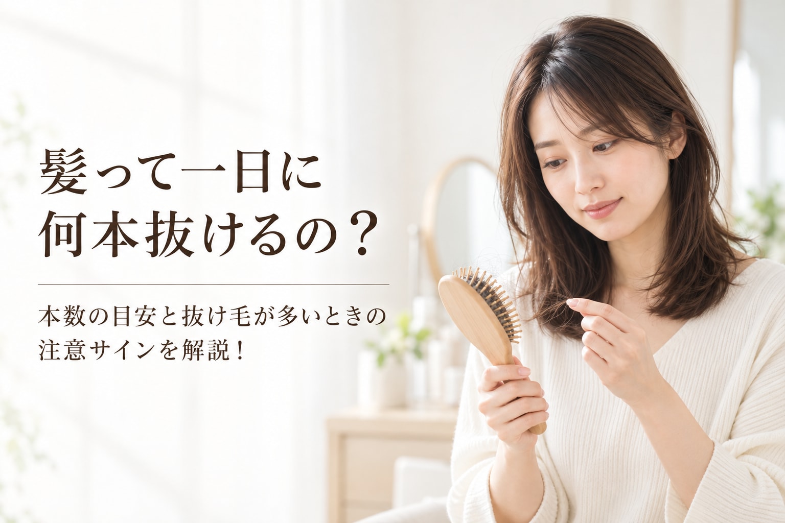 髪って一日に何本抜けるの?本数の目安と抜け毛が多いときの注意サインを解説!