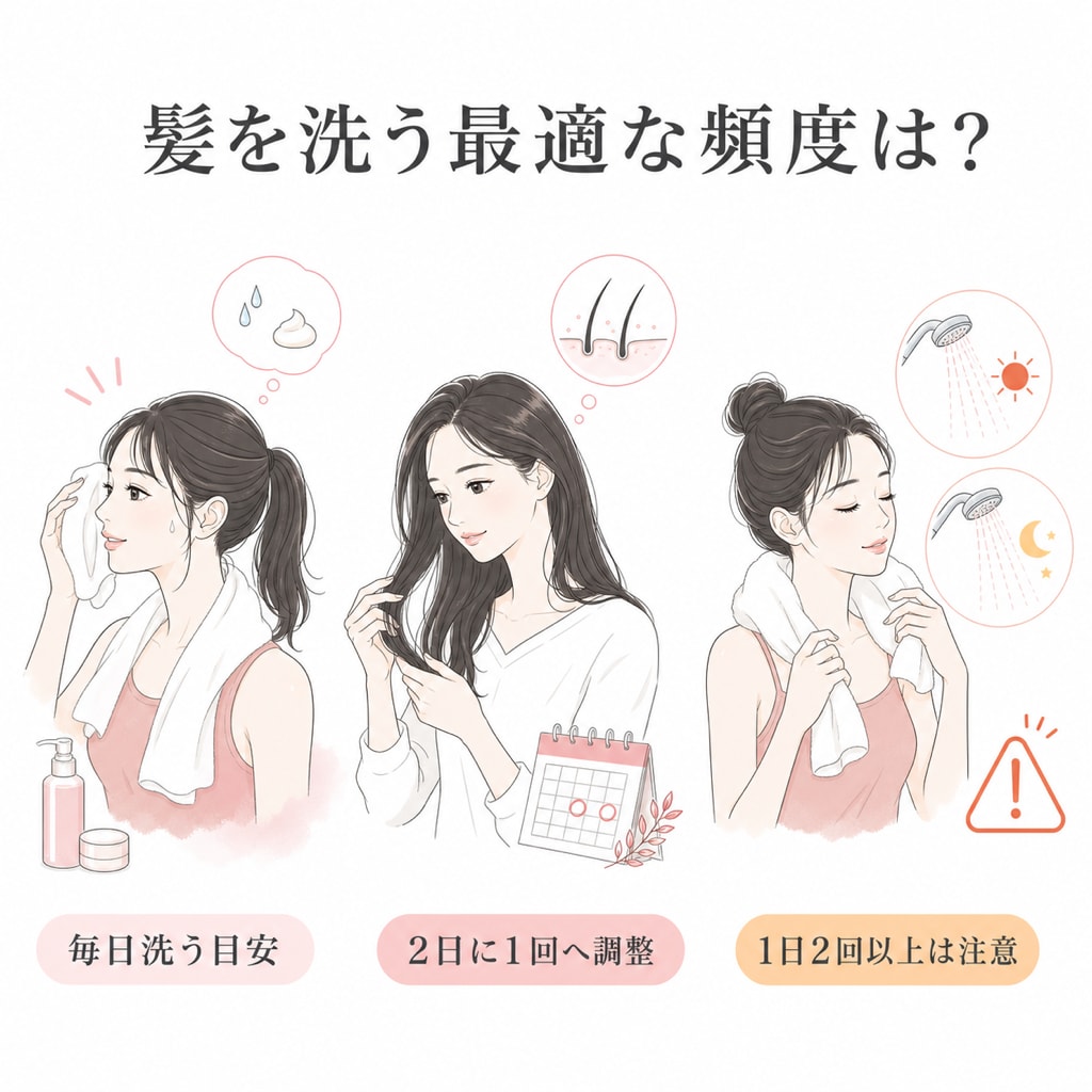 髪を洗う最適な頻度は？
