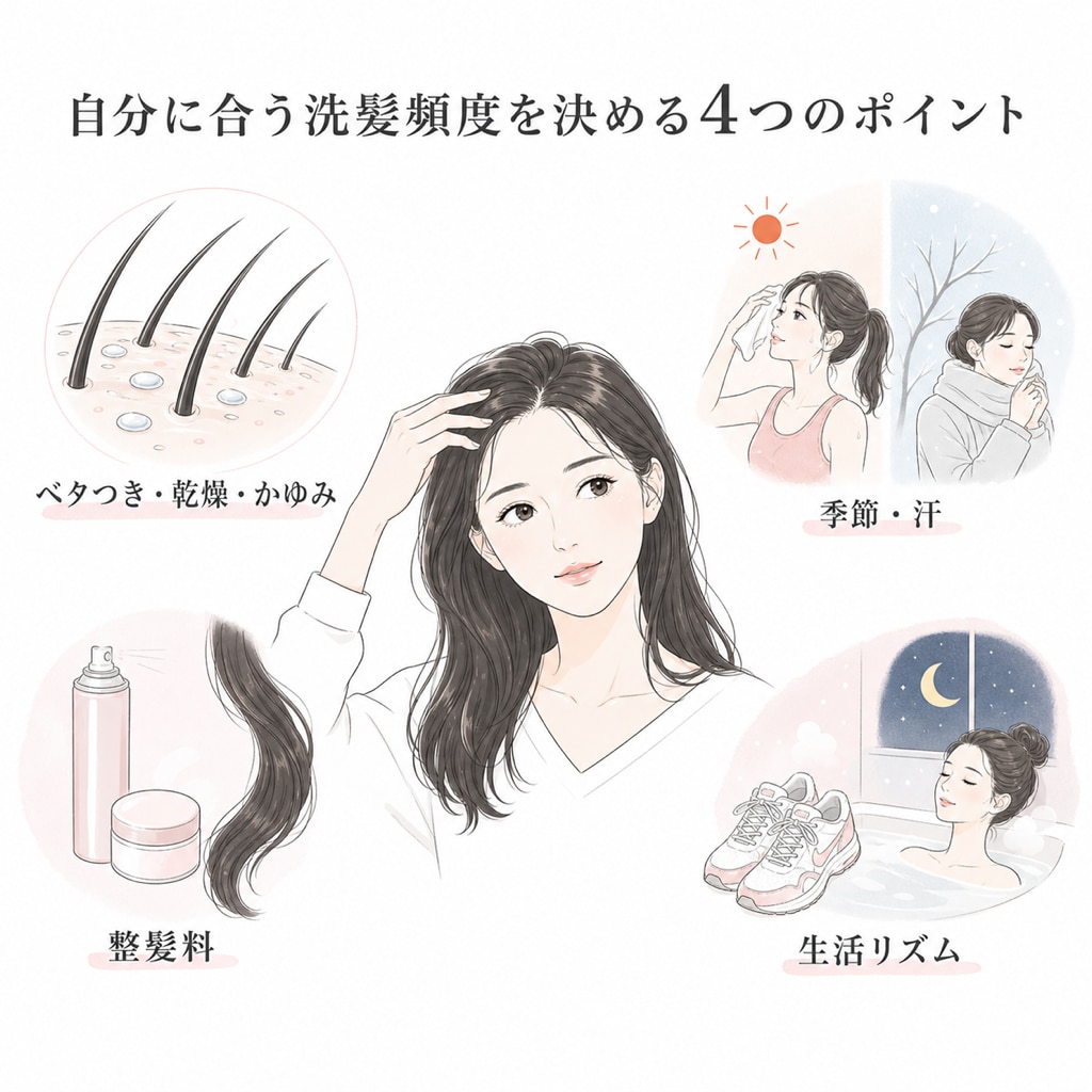 自分に合う洗髪頻度を決める4つのポイント