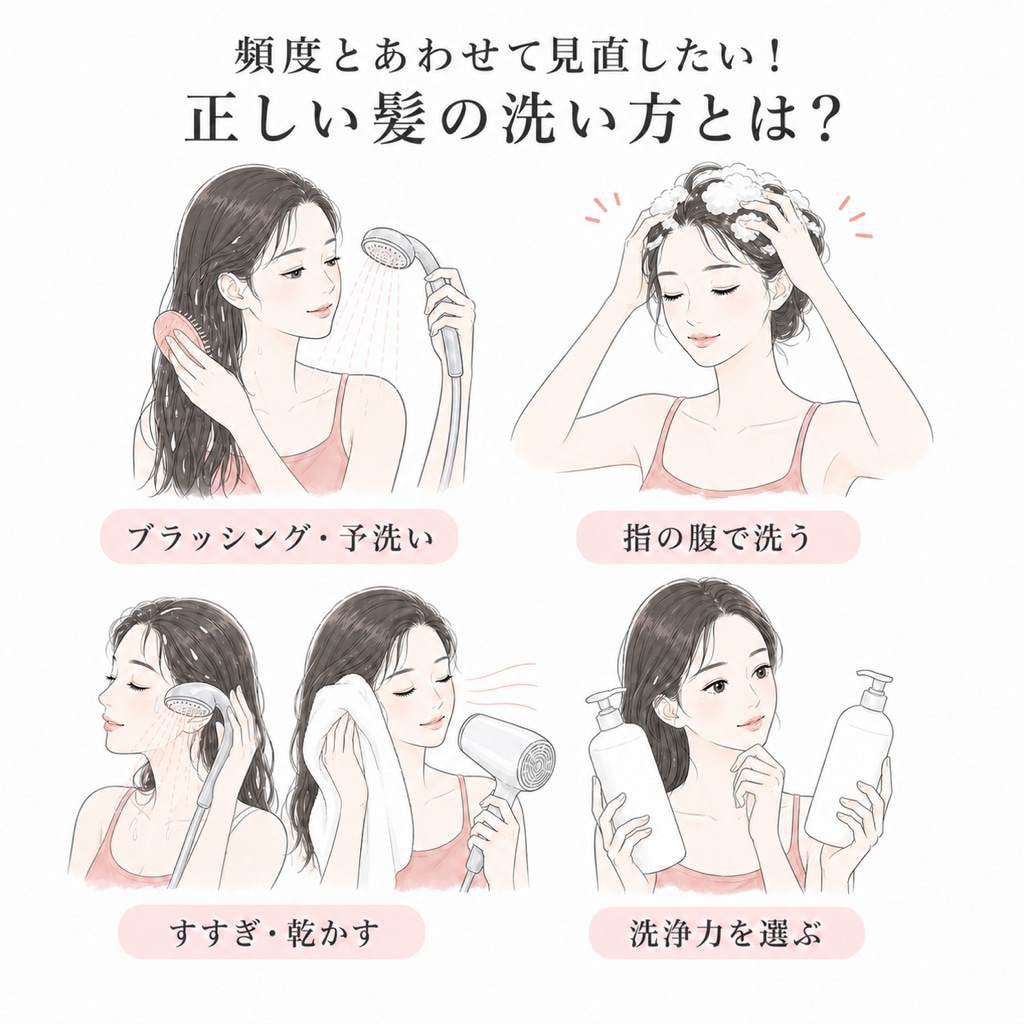 頻度とあわせて見直したい！正しい髪の洗い方とは？