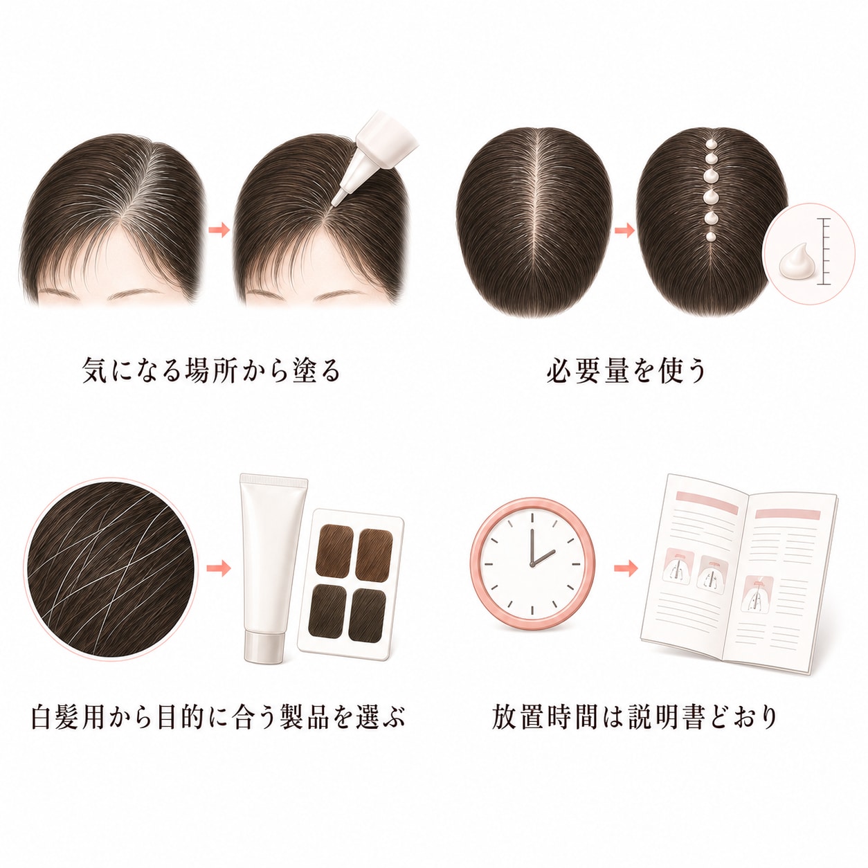次の白髪染めで見直したいポイント