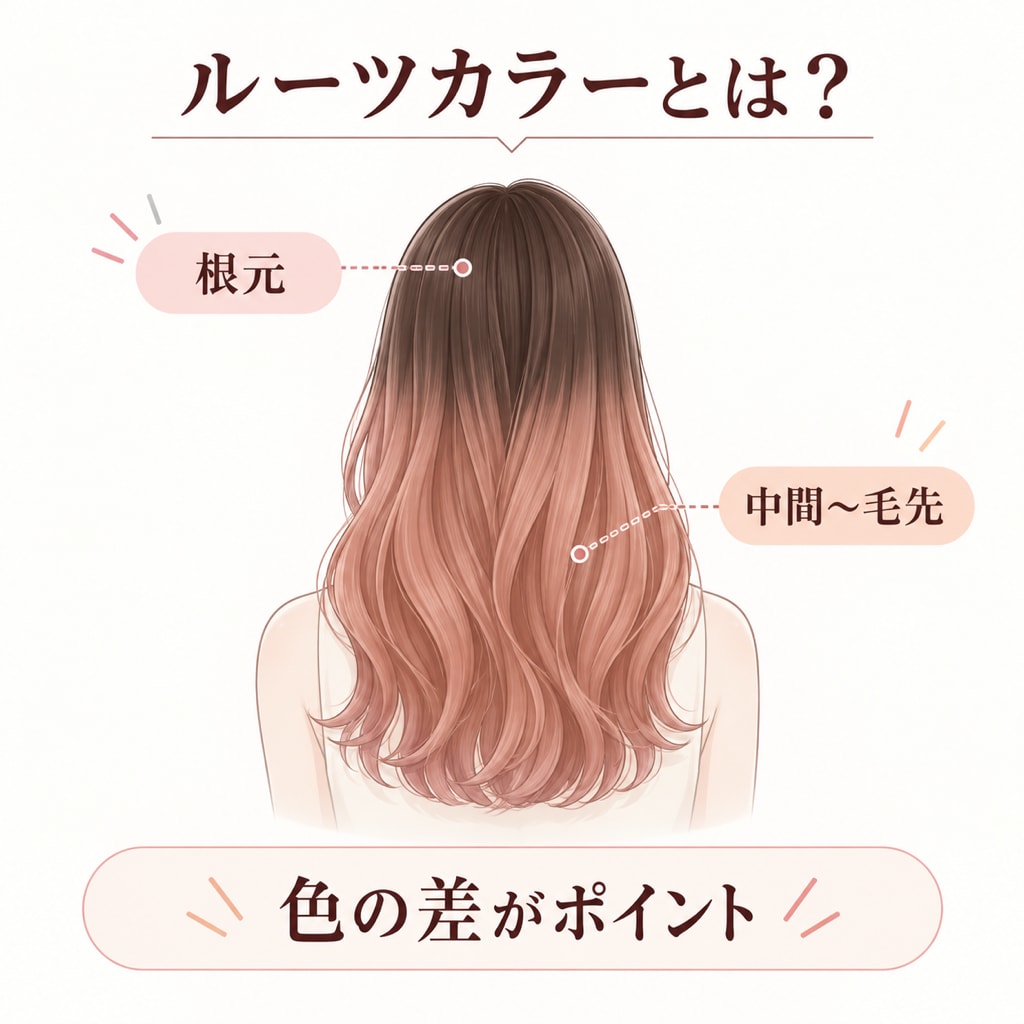 ルーツカラーをセルフで楽しむなら、根元と毛先の色の差がポイント