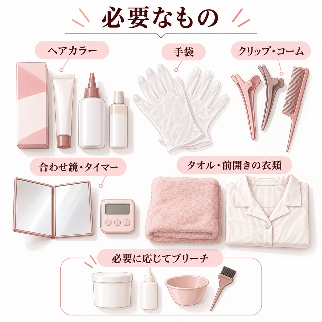 セルフのルーツカラーに必要なもの