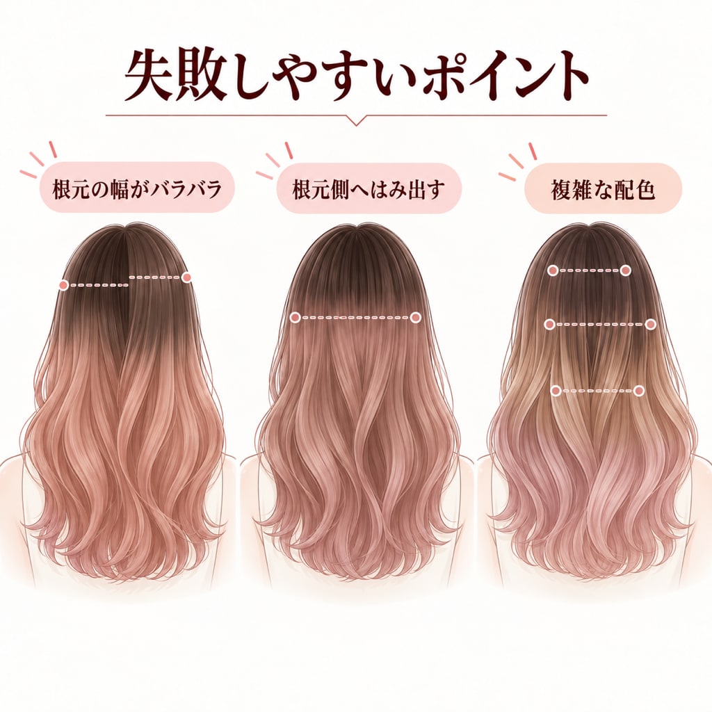 セルフのルーツカラーで失敗しやすいポイント