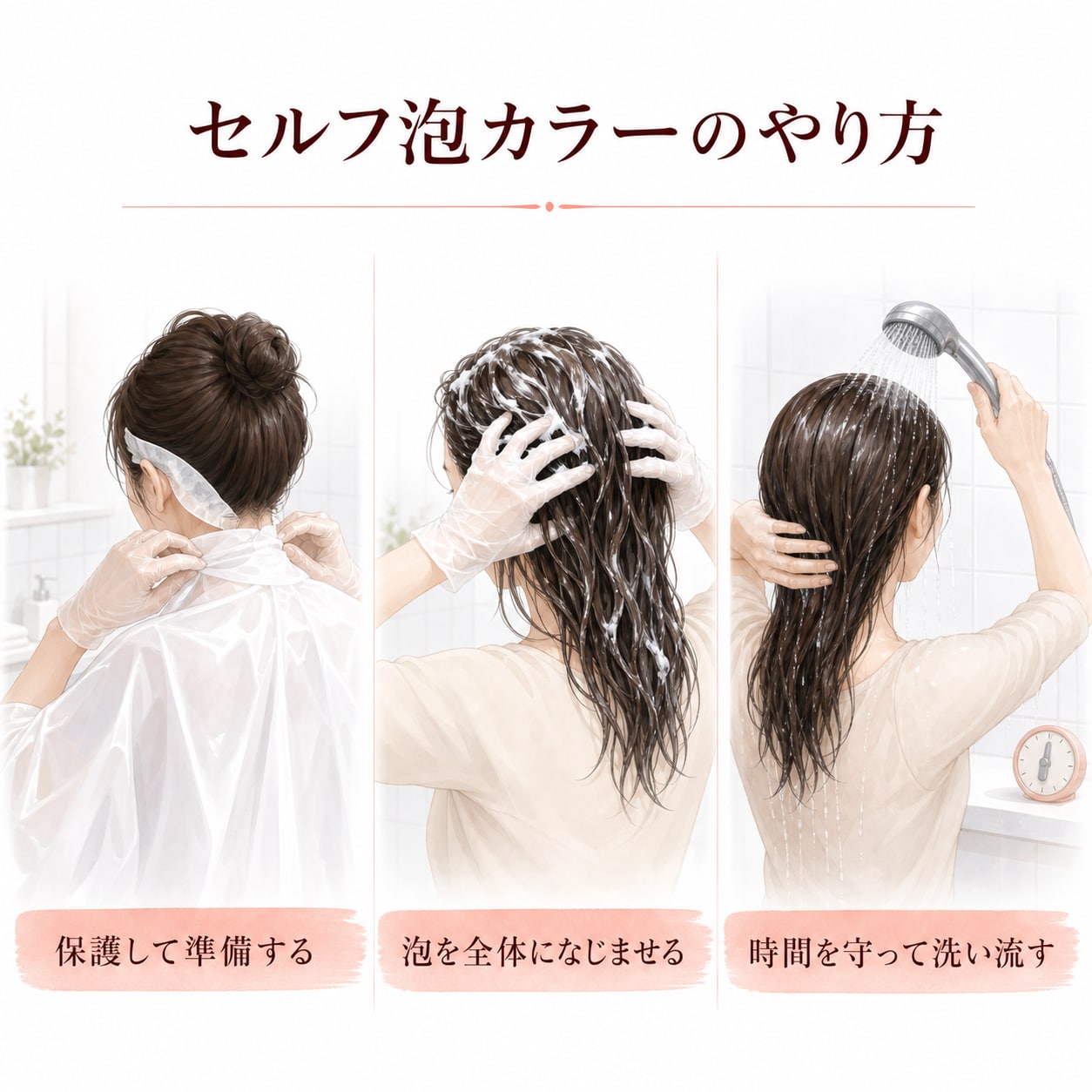 セルフ泡カラーのやり方