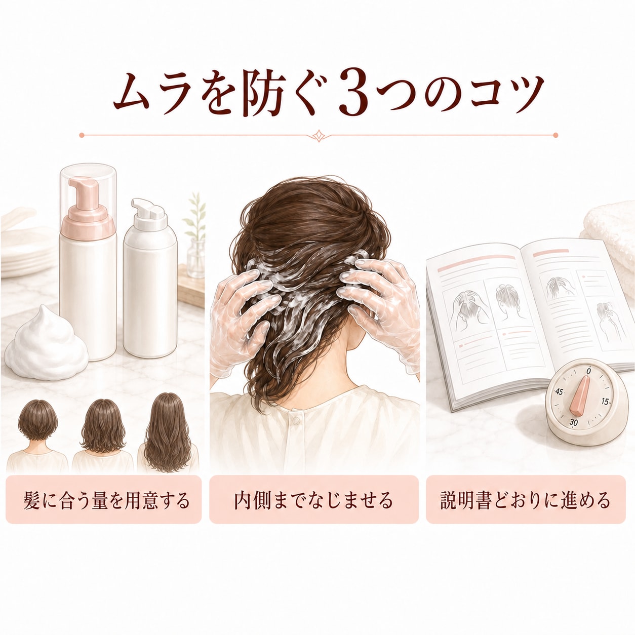 セルフ泡カラーをムラなく仕上げるコツ