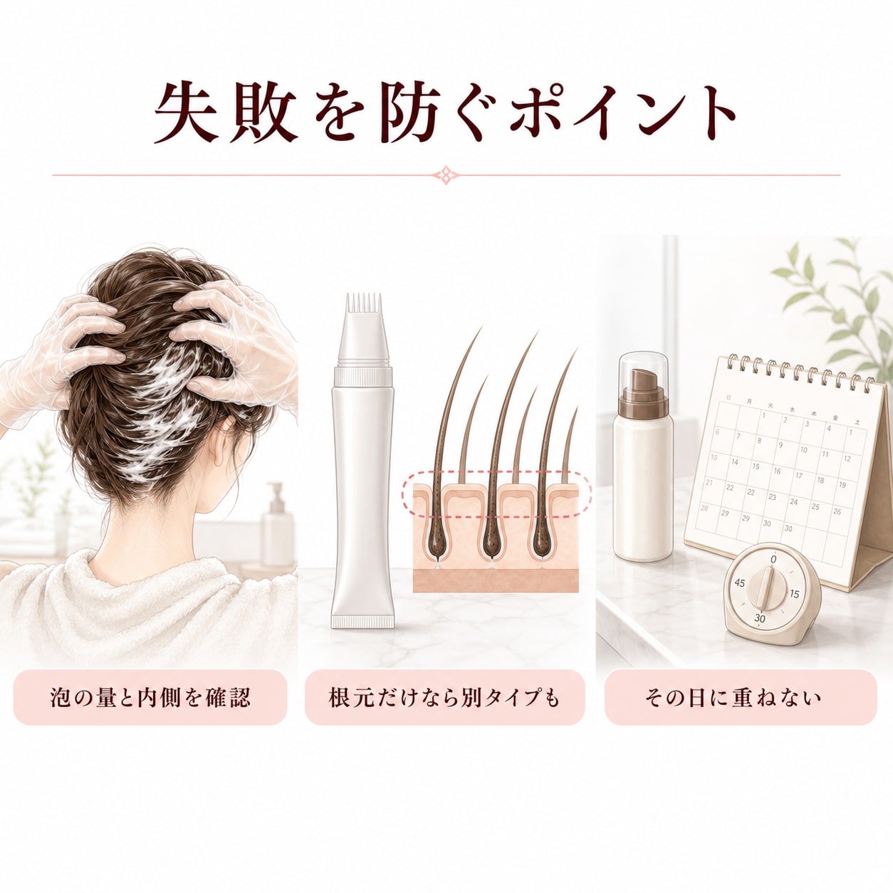 セルフ泡カラーで失敗しやすいポイント