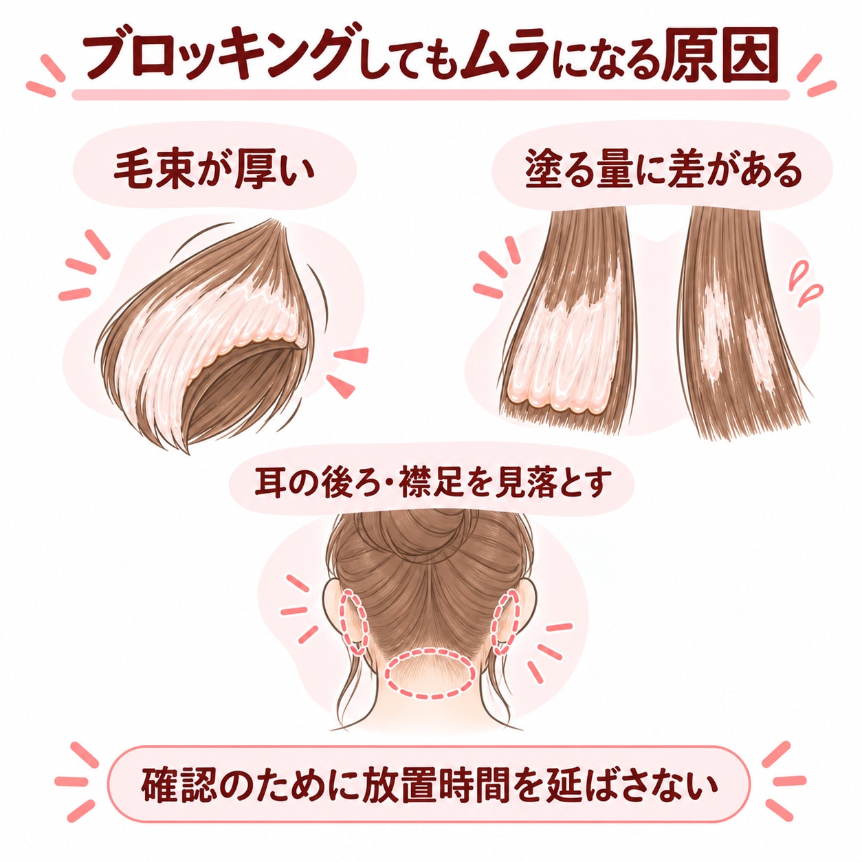 セルフカラーでブロッキングしてもムラになる原因