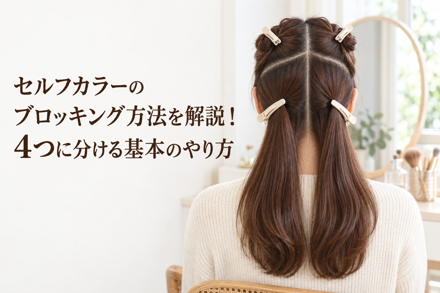 セルフカラーのブロッキング方法を解説!4つに分ける基本のやり方