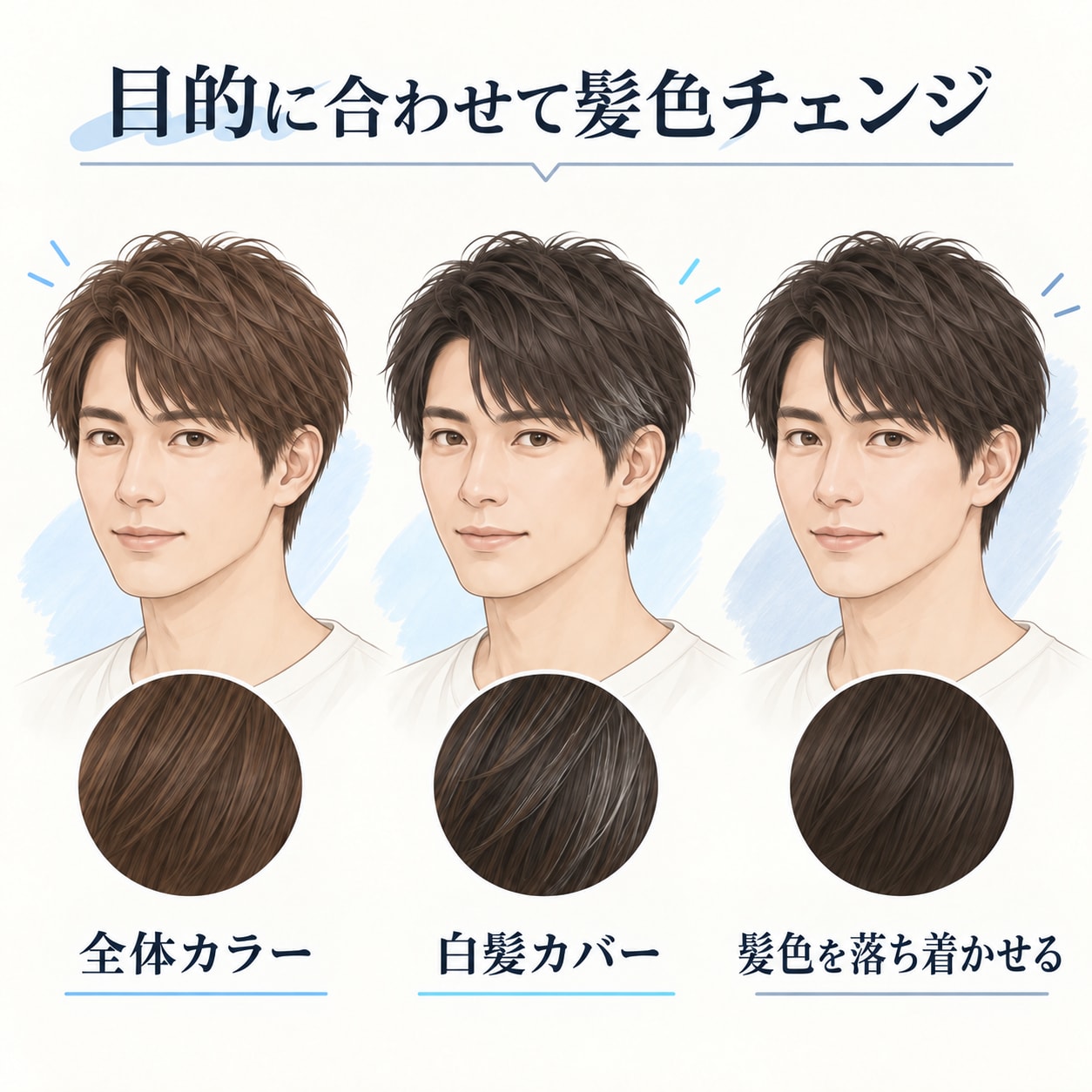 メンズのセルフカラーなら気軽に髪色チェンジを楽しめる