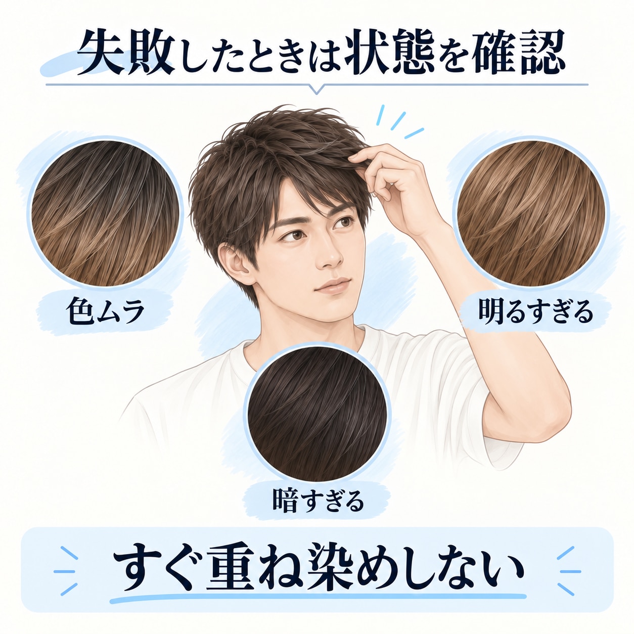 セルフカラーに失敗したときの対処法