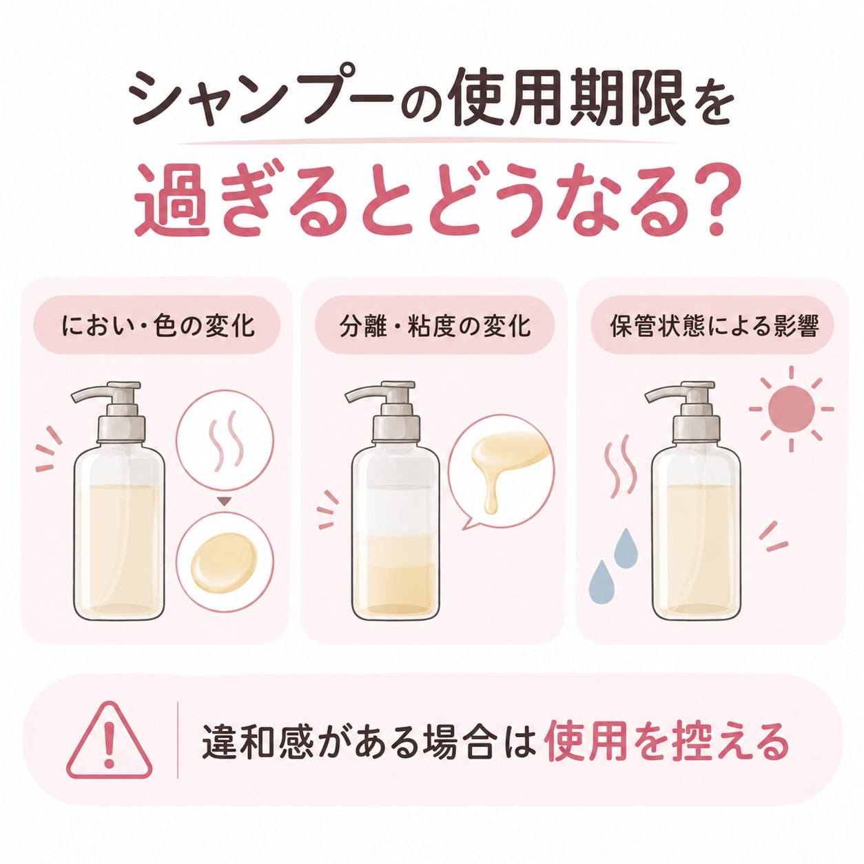 シャンプーの使用期限を過ぎるとどうなる？