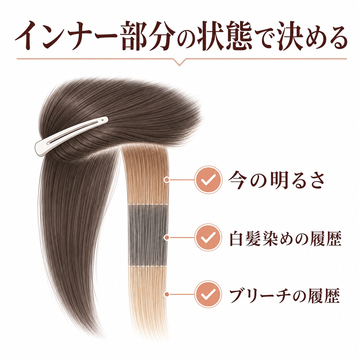 白髪染めをしている髪にセルフでインナーカラーはできる？