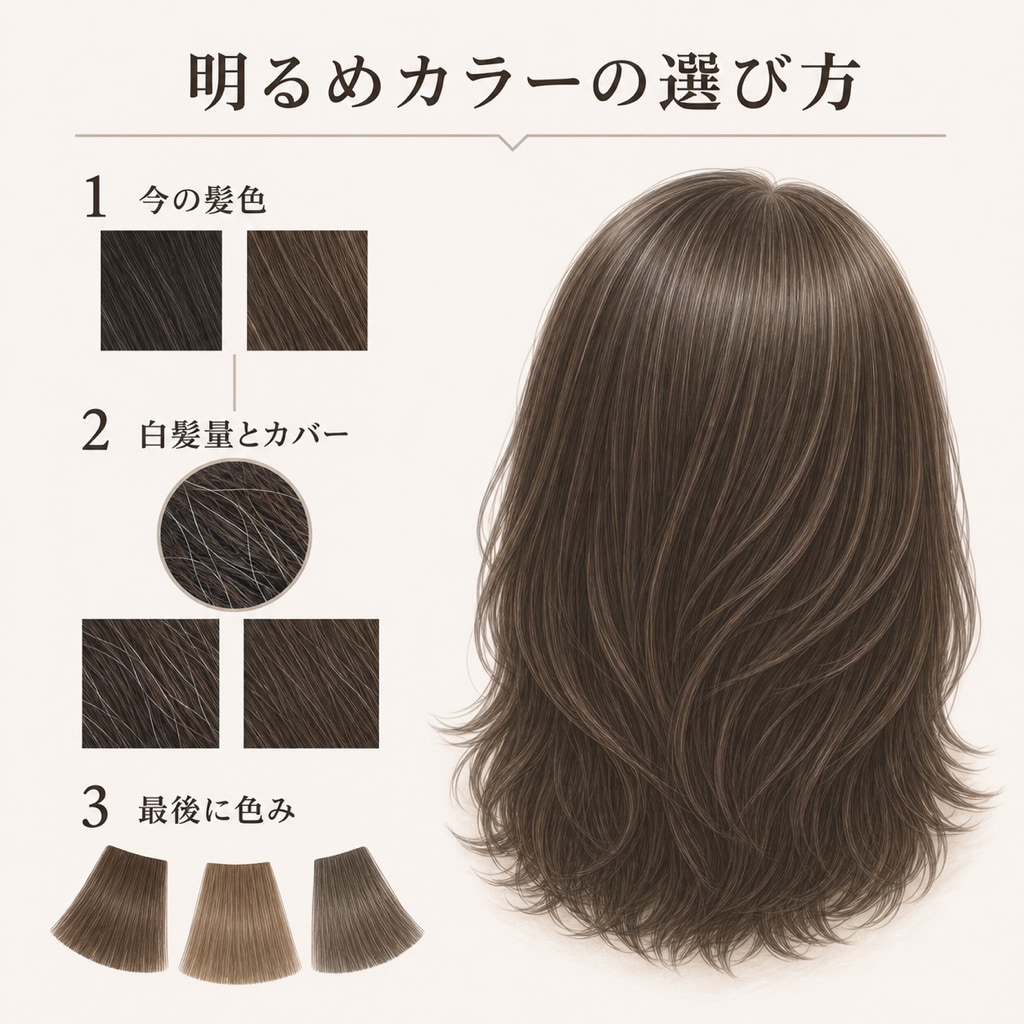 白髪染めで明るくしたい！セルフでできる範囲や染め方を解説 | LICOLO
